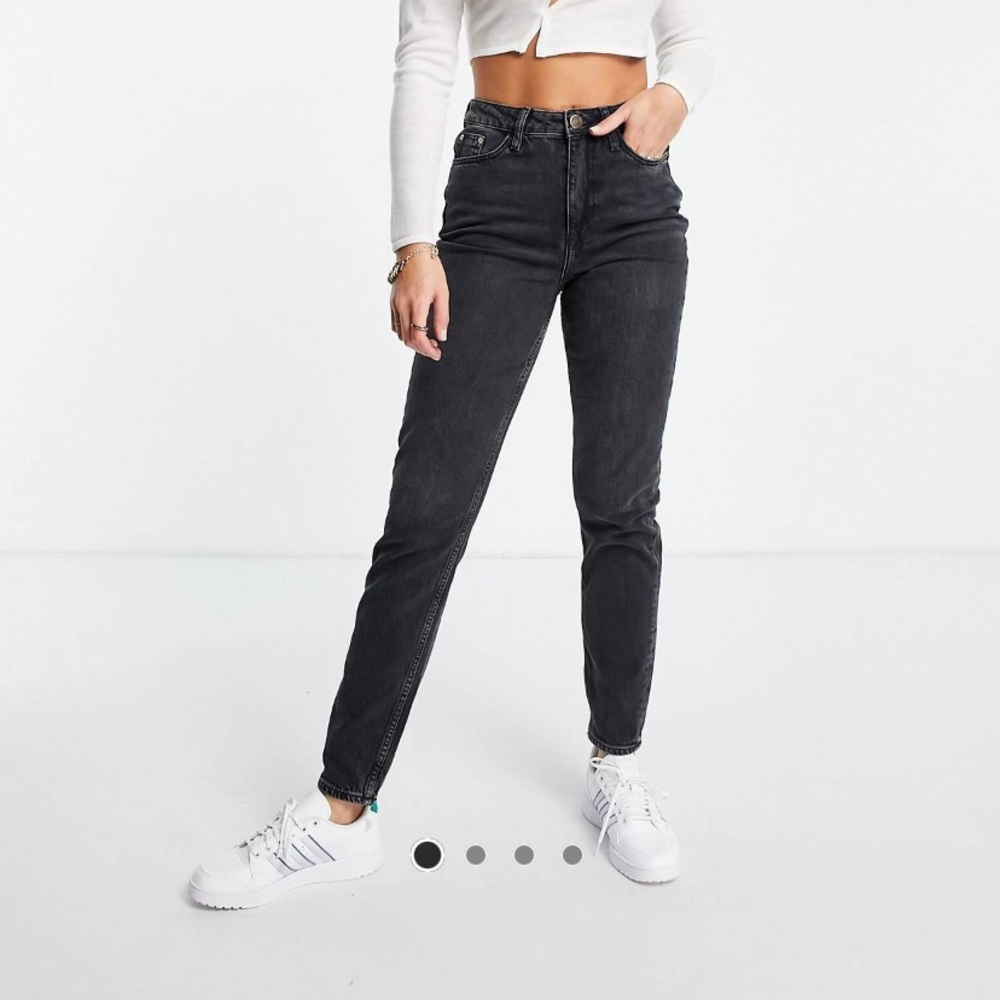 River Island Tall Mom Jeans in Black Size 10US